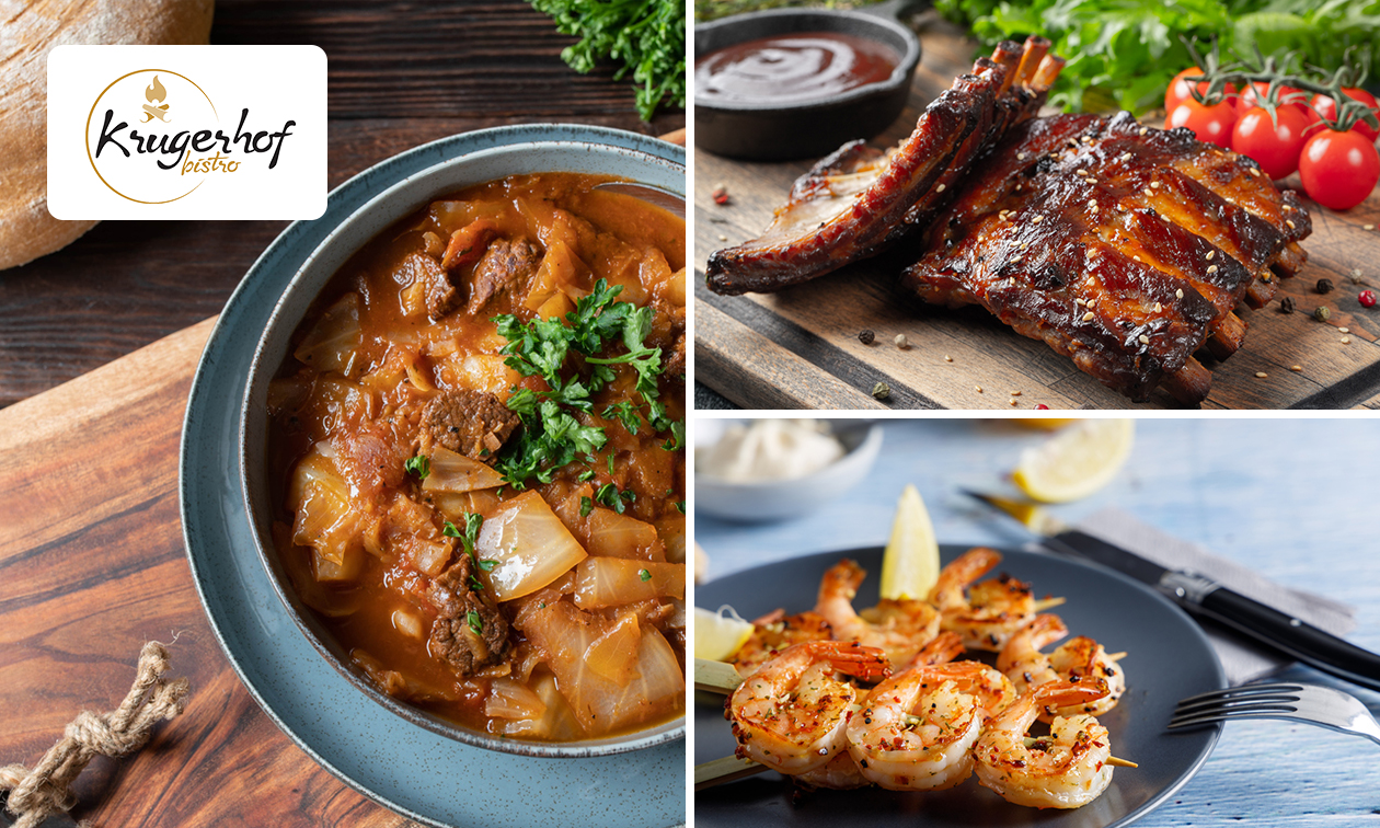 3-gangen keuzediner of -lunch bij Krugerhof