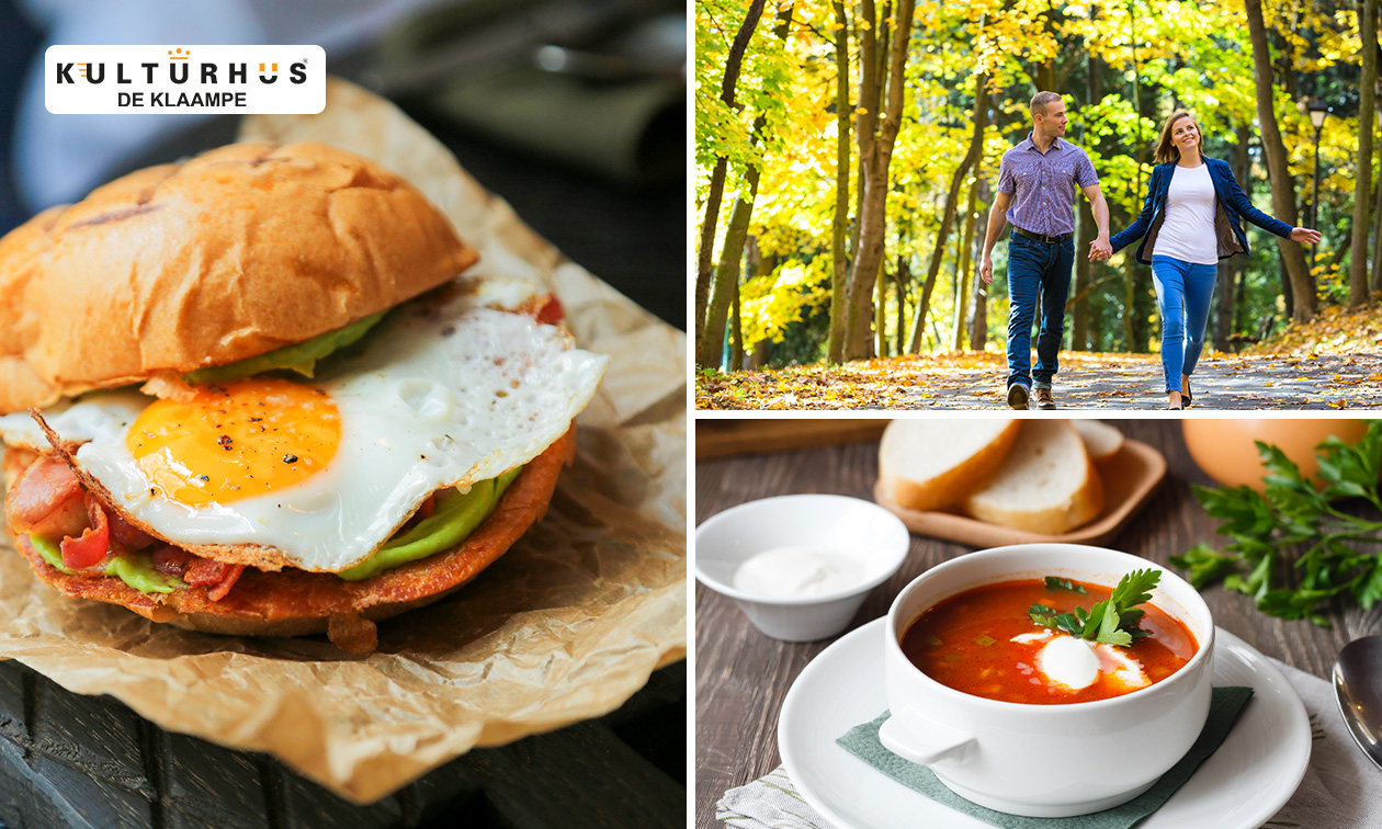 2-gangenlunch à la carte + evt. wandeling bij Kulturhus De Klaampe