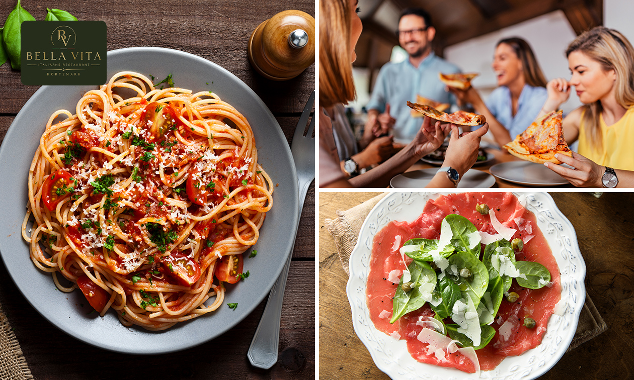 Italiaans 2- of 3-gangendiner à la carte in hartje Kortemark