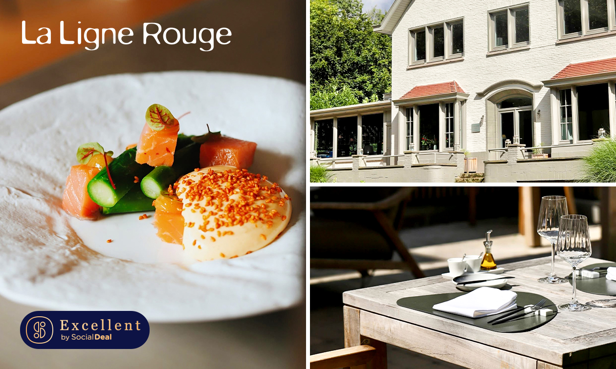 Menu gastronomique en 2 ou 3 services à la carte + dégustation du chef à La Ligne Rouge
