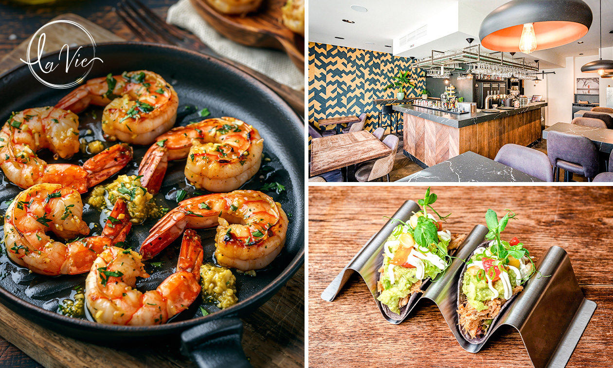 2-gangen keuzediner + bijgerecht bij La Vie