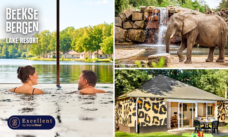 Midweek of weekend (3-6 personen) bij Lake Resort Beekse Bergen + toegang Safaripark Beekse Bergen