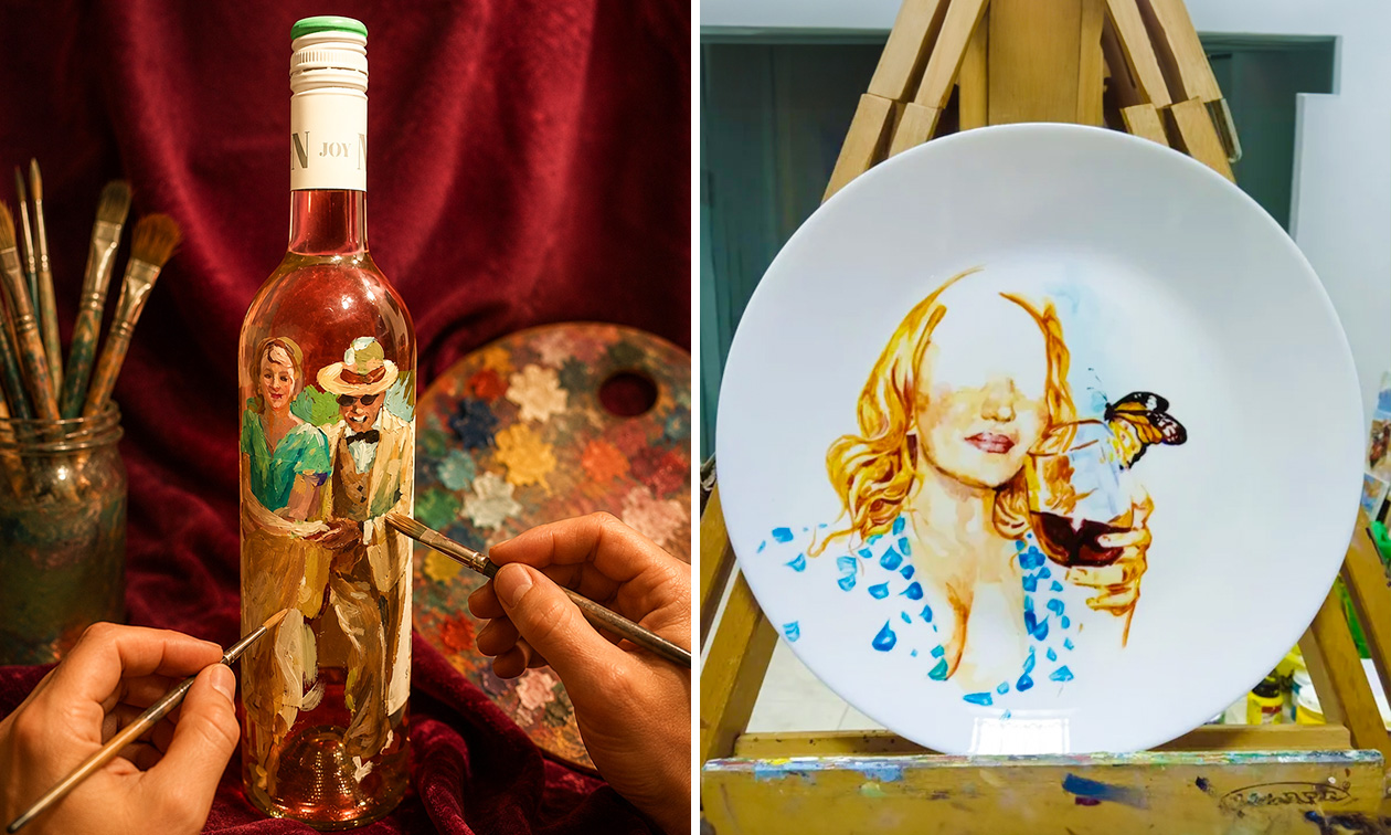Sip & Paint-schilderworkshop (2 uur) incl. materialen + glas wijn in Delft