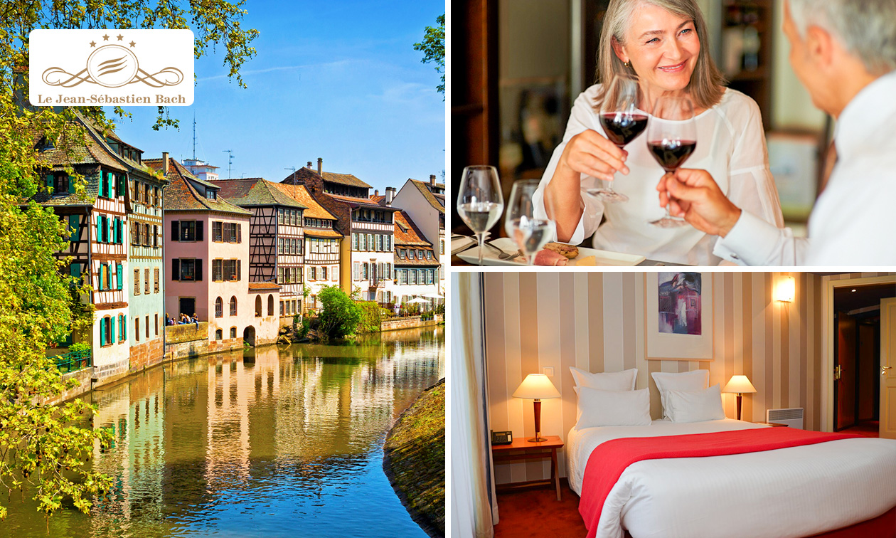 Overnachting(en) voor 2 + ontbijt + late check-out + evt. diner in Straatsburg