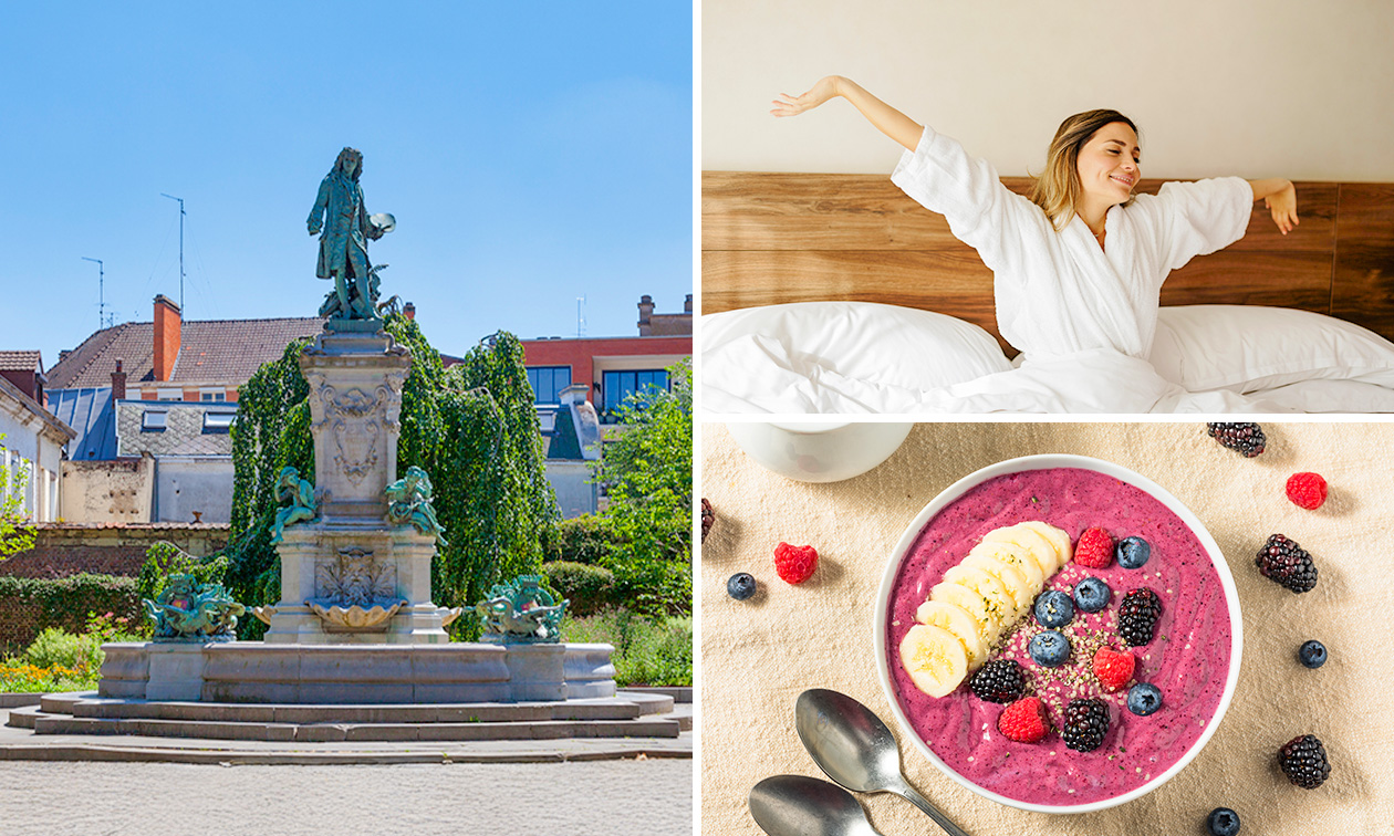 Overnachting voor 2 + ontbijt in het hart van Valenciennes