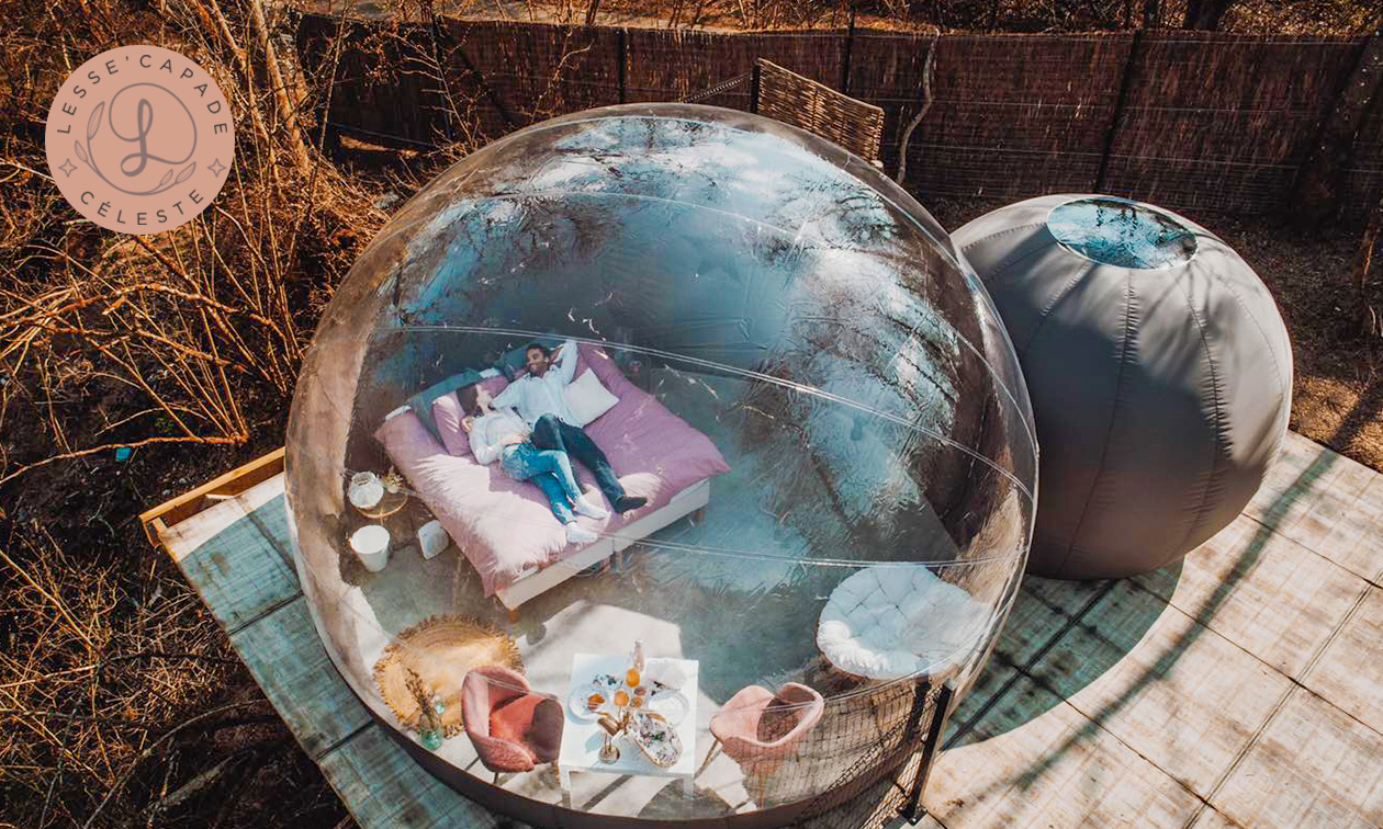 Overnachting voor 2 + ontbijt + welkomstdrankje bij Lesse'Capade Céleste