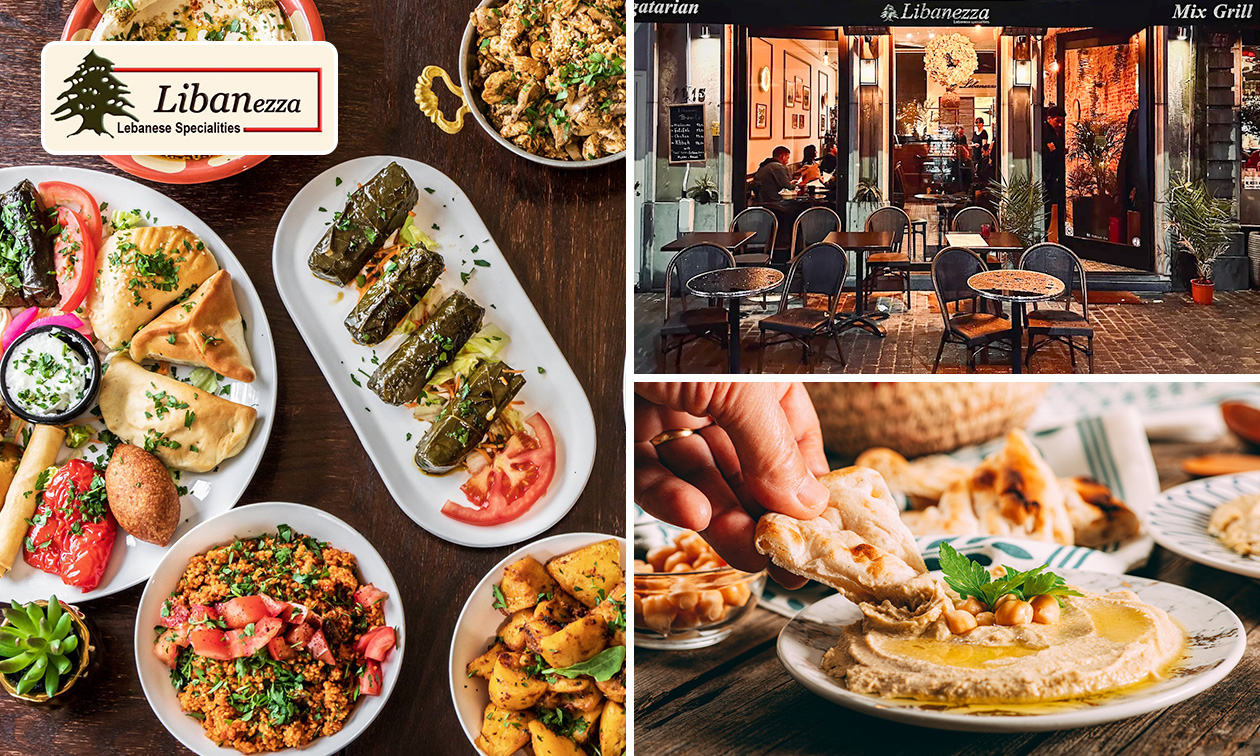 Libanese shared lunch of -diner van de chef bij Libanezza