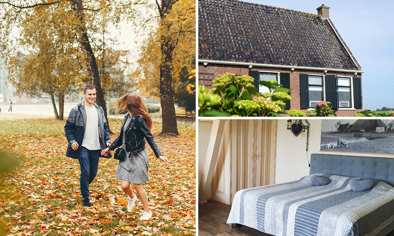 Overnachting voor 2 + ontbijt + welkomstpakketje + late check-out nabij de natuur