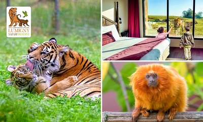 Nuit pour 2 ou en famille + petit-déjeuner + entrée aux parcs safari en Île-de-France
