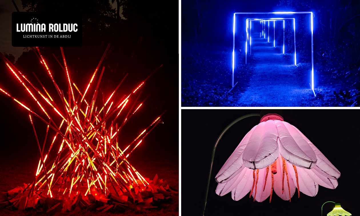 Entree Lumina Rolduc - Lichtkunst in de Abdij + koffie, thee of warme chocomel
