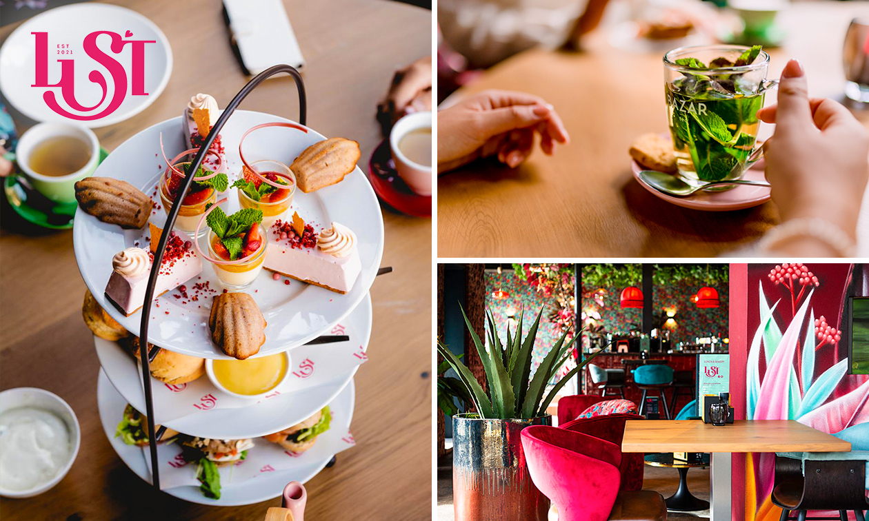 3-gangen high tea + glas bubbels (2 uur)