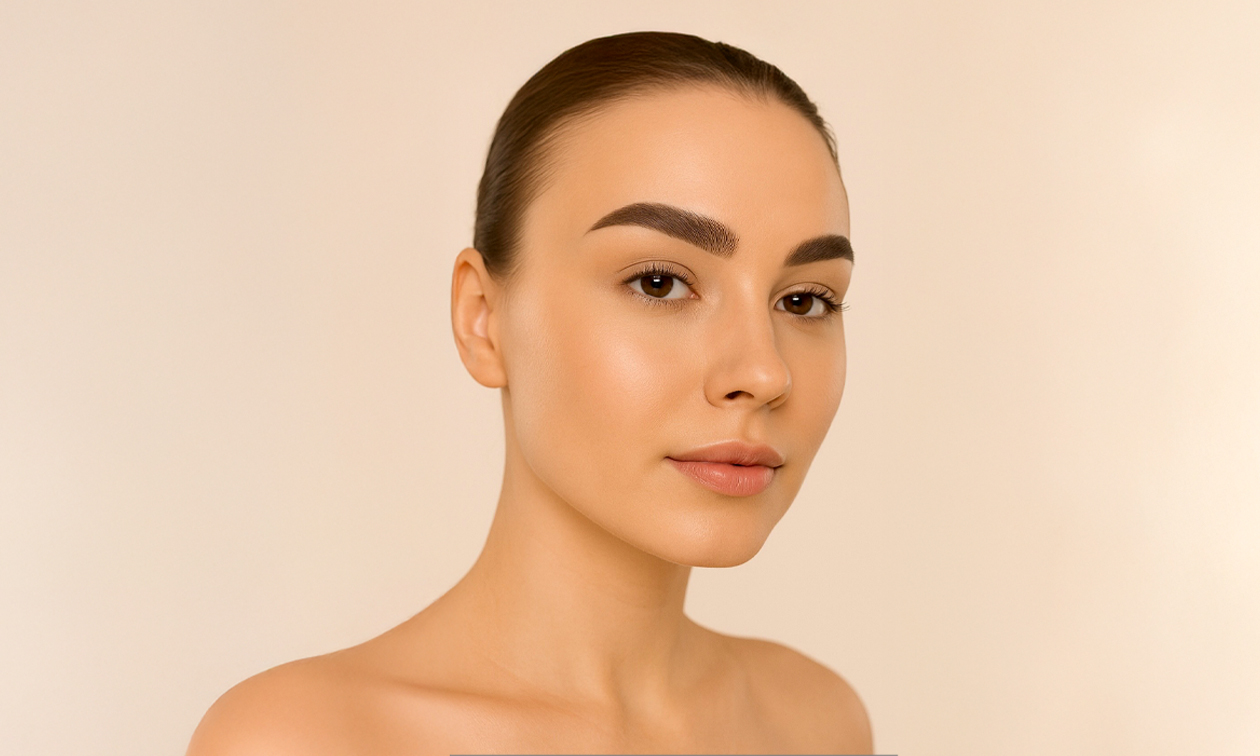Permanente make-up (PMU) powder brows of lipblush
