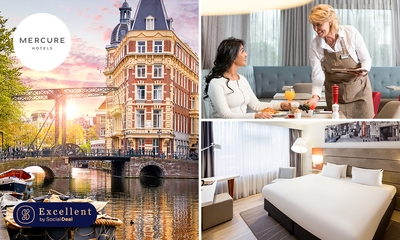 Luxe overnachting voor 2 + ontbijt in Amsterdam