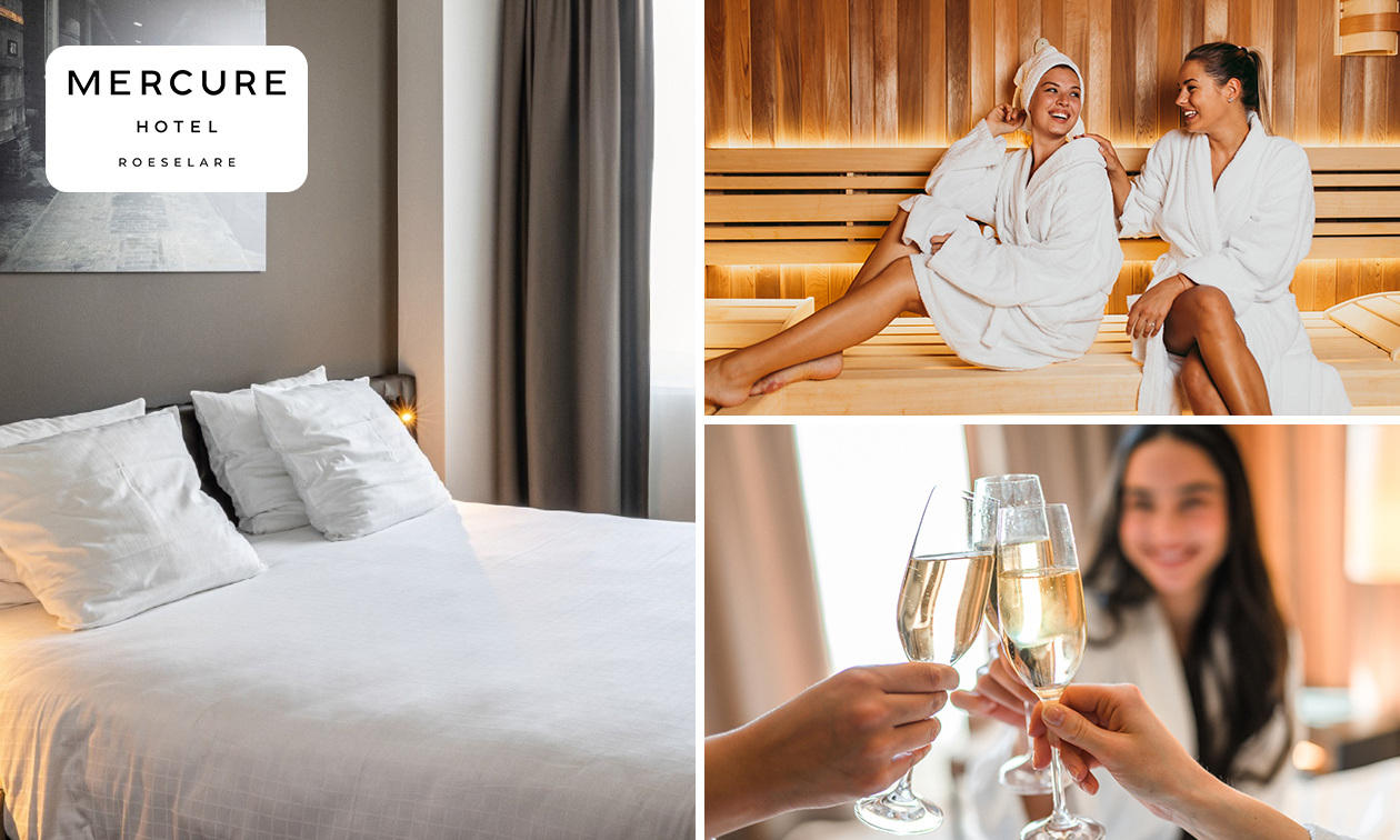 Overnachting(en) voor 2 + ontbijt + evt. wellness in Roeselare