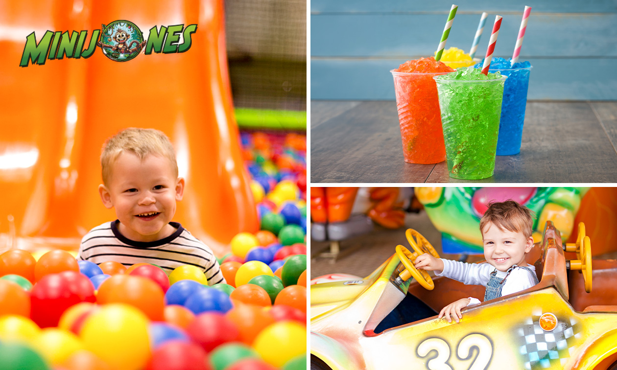 Entrée enfant (2 à 12 ans) + collation au choix chez Mini-Jones à La Louvière ou à Andenne