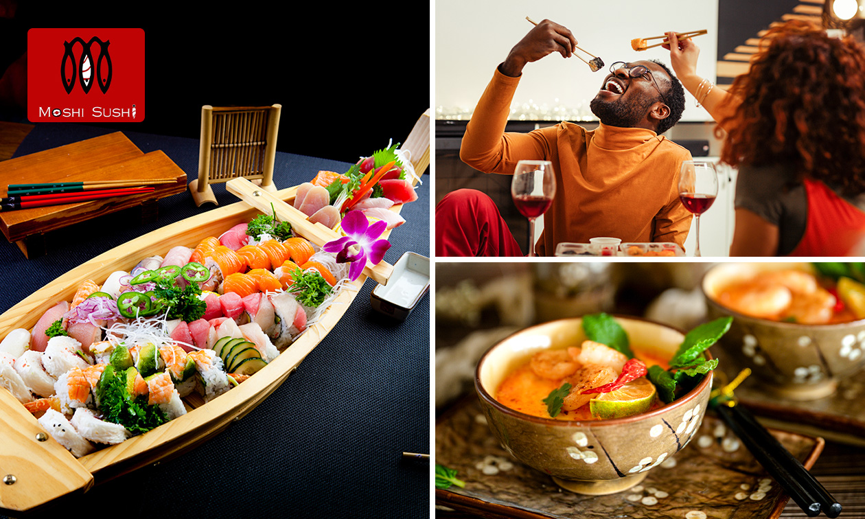 3-gangen sushidiner bij Moshi Sushi