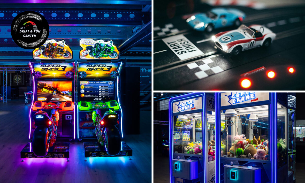 60 Arcade Game-Credits, Carrera Bahn fahren oder Axtwerfen