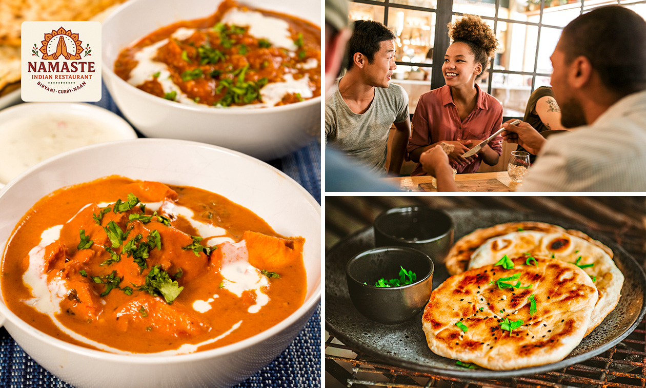 Indisches Hauptgericht + Naanbrot + optional inkl. Lassi nach Wahl