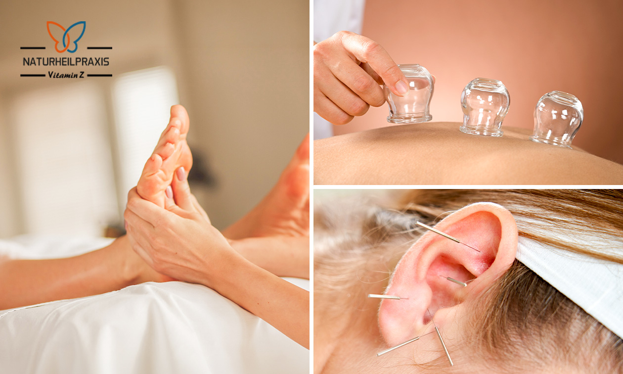 Fußreflexzonen-Massage, Ohr-Akupunktur oder Schröpf-Behandlung (à 30 Min.) inkl. Anamnese
