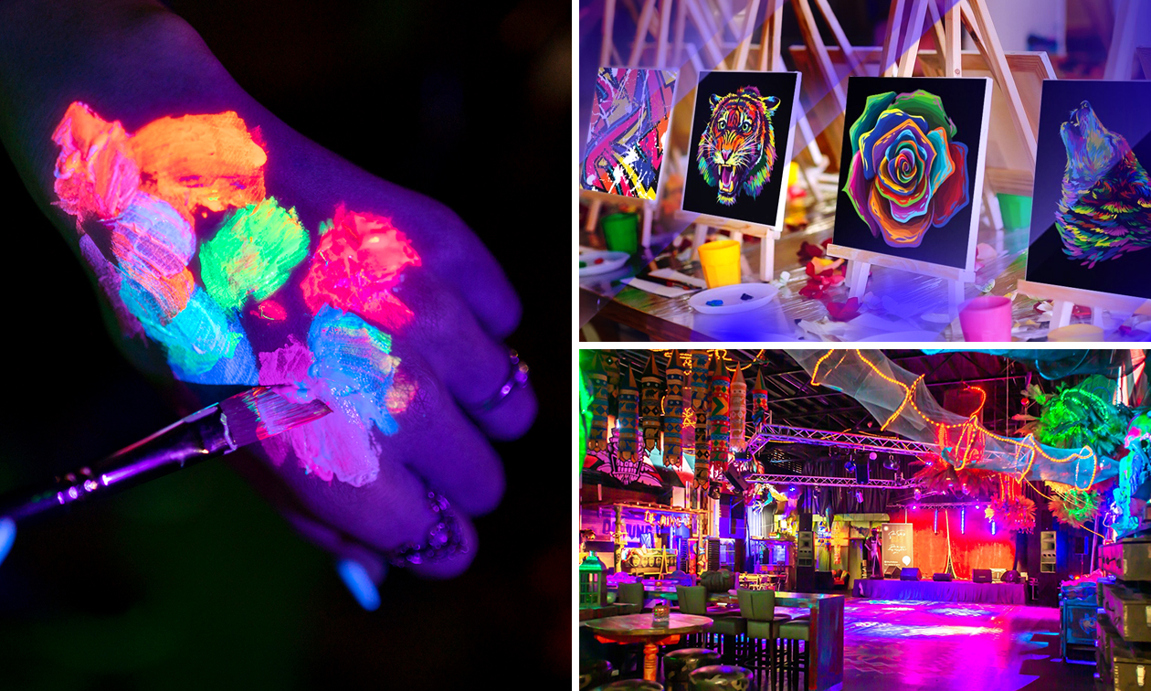 Entree Neon Jungle (60 min) + drankje naar keuze Entree Neon Jungle (60 min) + drankje naar keuze