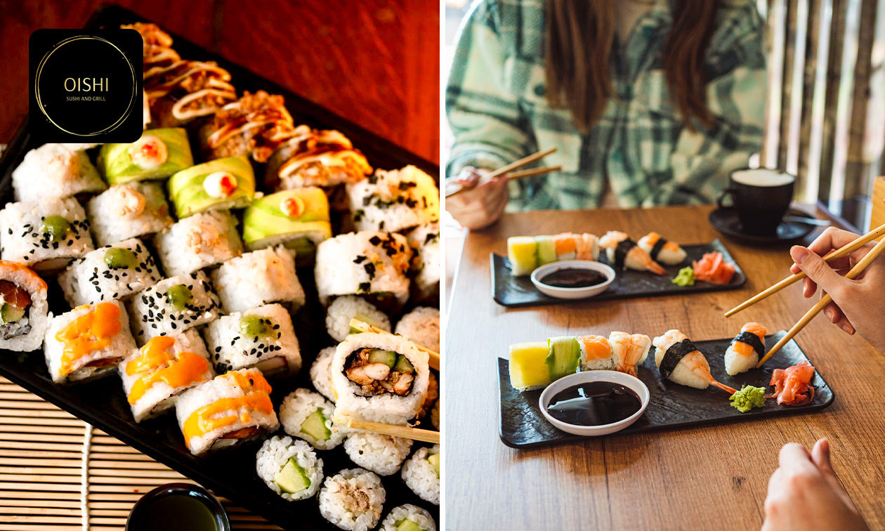 Sushibox (32 of 56 stuks) voor afhaal of thuisbezorgd bij Oishi Sushi and Grill