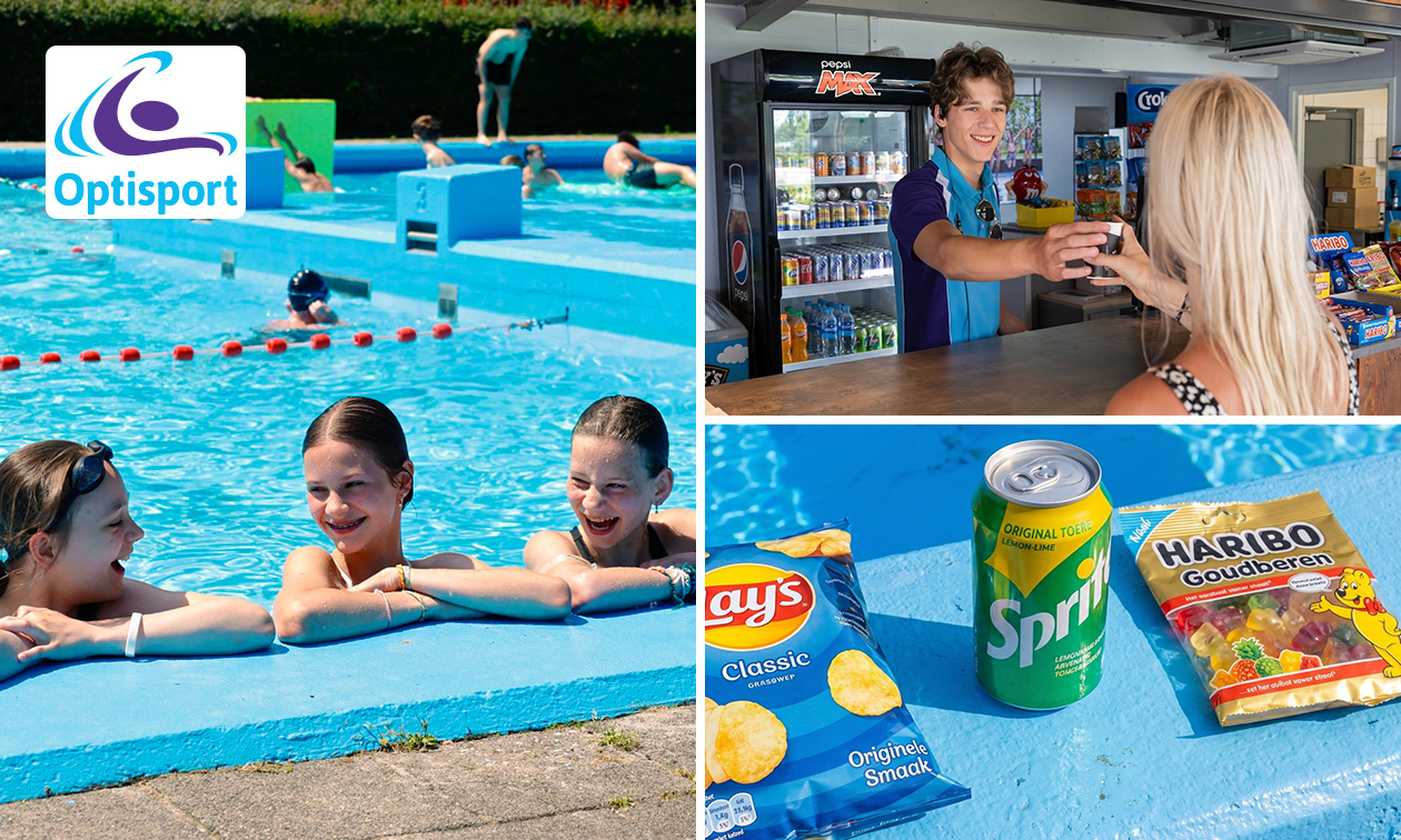 Entree voor Optisport Zwembad Zegenwerp + drankje + lekkers