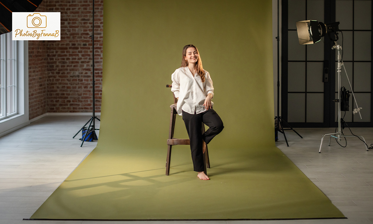 Fotoshoot naar keuze in een studio + 5 foto's