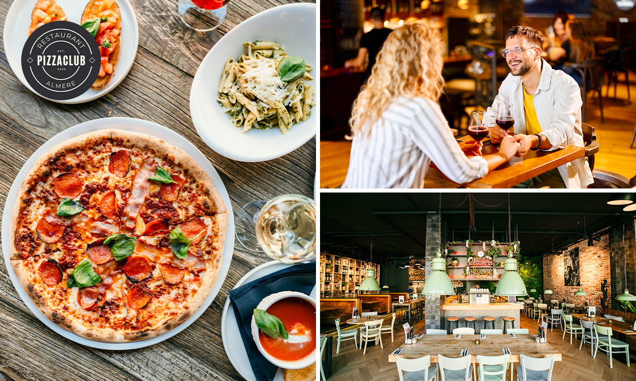 Italiaans 3-gangendiner à la carte bij Pizzaclub Almere Italiaans 3-gangendiner à la carte bij Pizzaclub Almere