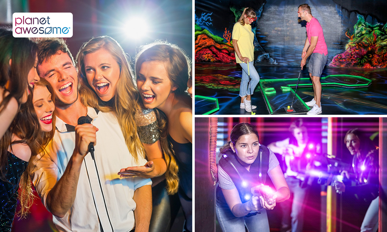 Glow in the dark minigolf, lasergamen of karaoke in Nijmegen