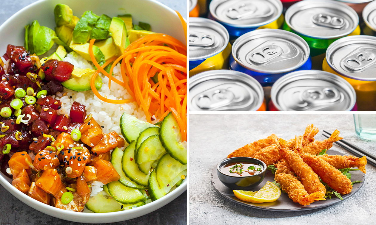 Pokébowl + bijgerecht + drankje naar keuze Pokébowl + bijgerecht + drankje naar keuze