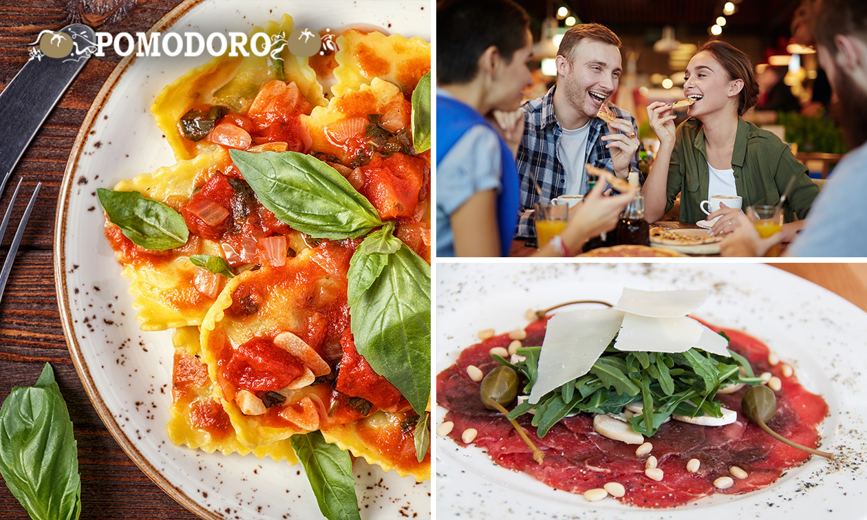 Italiaans 3-gangen keuzelunch bij Pomodoro