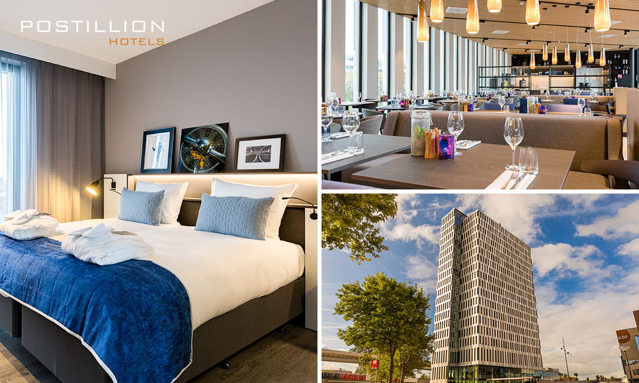 Overnachting voor 2 + ontbijt + evt. welkomstdrankje + 3-gangendiner of spa in Amsterdam