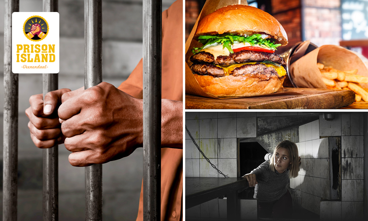 Prison Island-game (90 of 120 min) + evt. drankje en bitterballen of diner