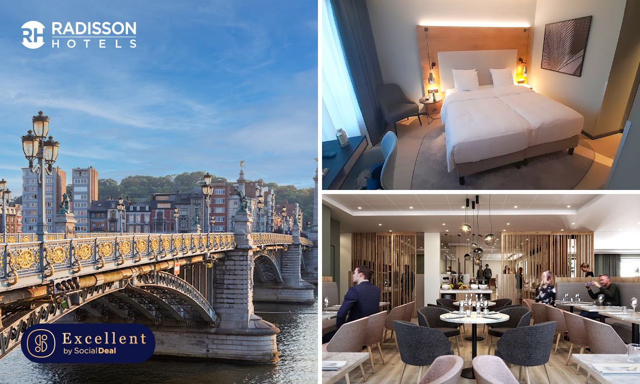 Overnachting voor 2 + welkomstdrankje + ontbijt in het Radisson Liège City Centre hotel