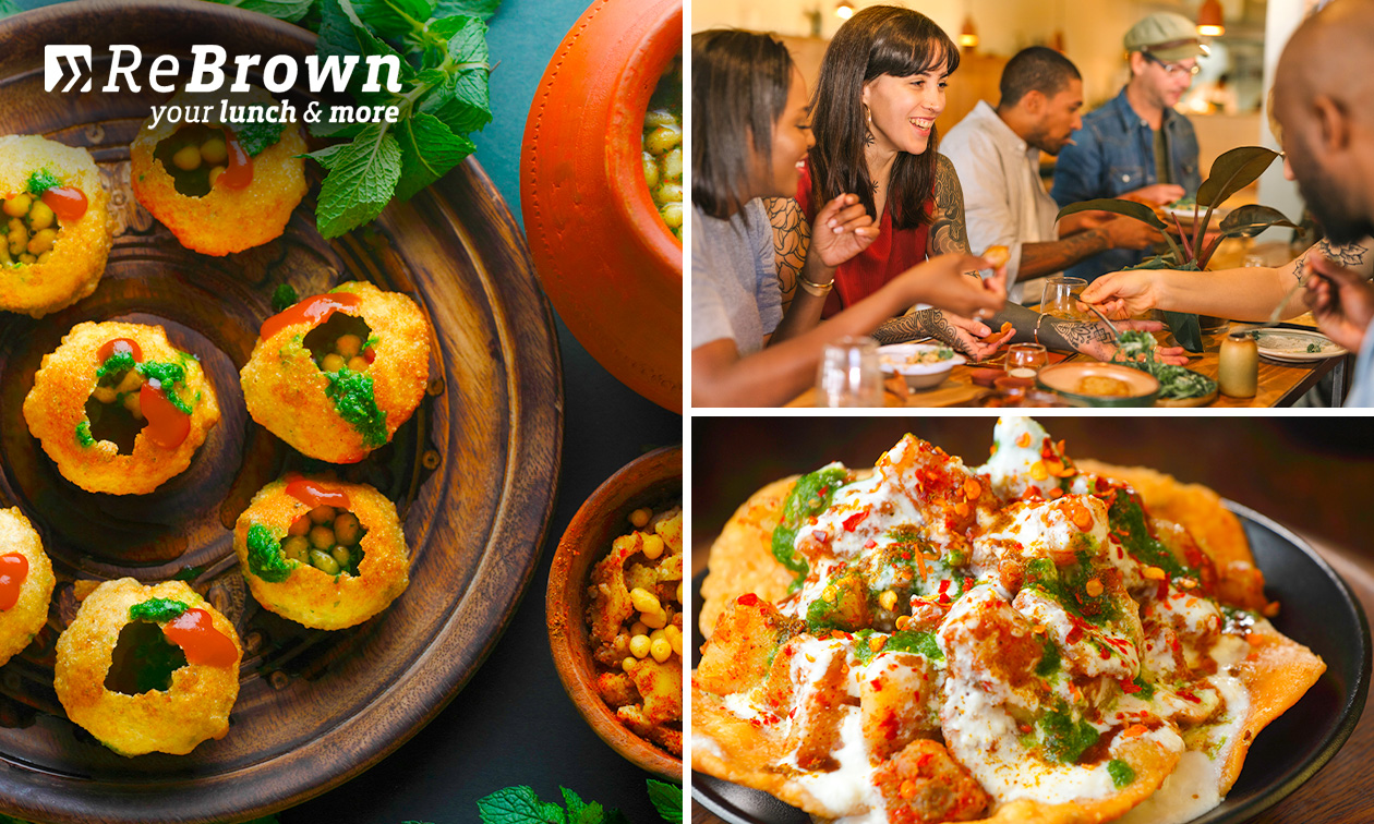 Shared dining-lunch of diner Indian streetfood bij ReBrown Shared dining-lunch of diner Indian streetfood bij ReBrown