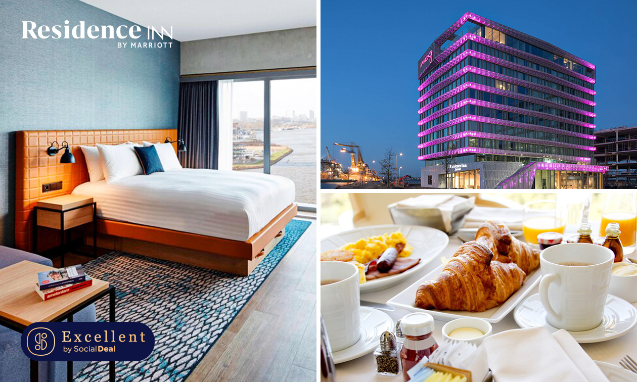 Luxe overnachting voor 2 + ontbijt + late check-out in Amsterdam