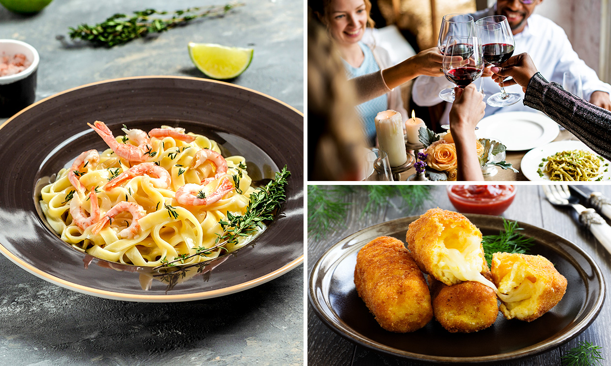 3-gangen keuzelunch of -diner