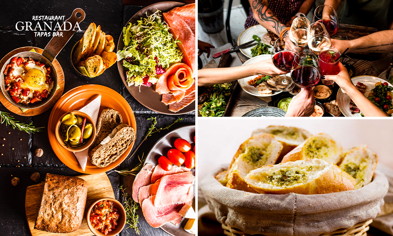 All-You-Can-Eat tapas (2 uur) + sangria bij Restaurant Granada All-You-Can-Eat tapas (2 uur) + sangria bij Restaurant Granada