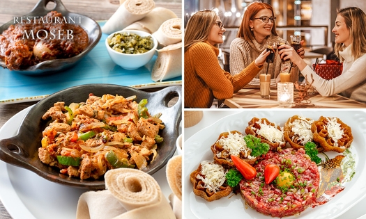 Afrikaans 3-gangendiner à la carte of shared dining-diner bij Restaurant Moseb