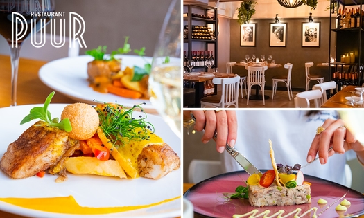 3-gangen keuzediner + amuse bij Restaurant Puur