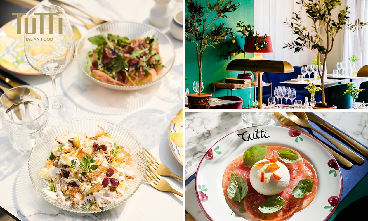 Italiaanse 3-gangen keuzelunch of -diner