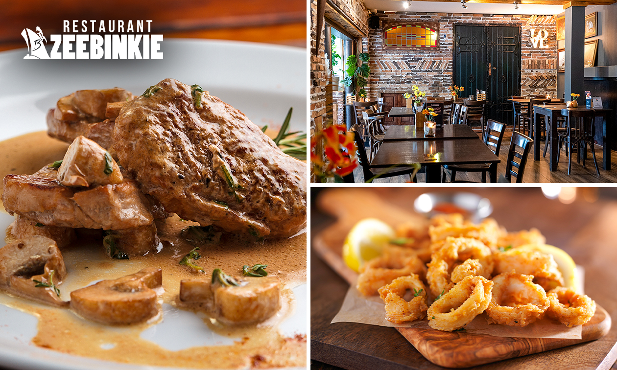 4-gangen keuzediner (gamba's of varkenshaas) bij Zeebinkie