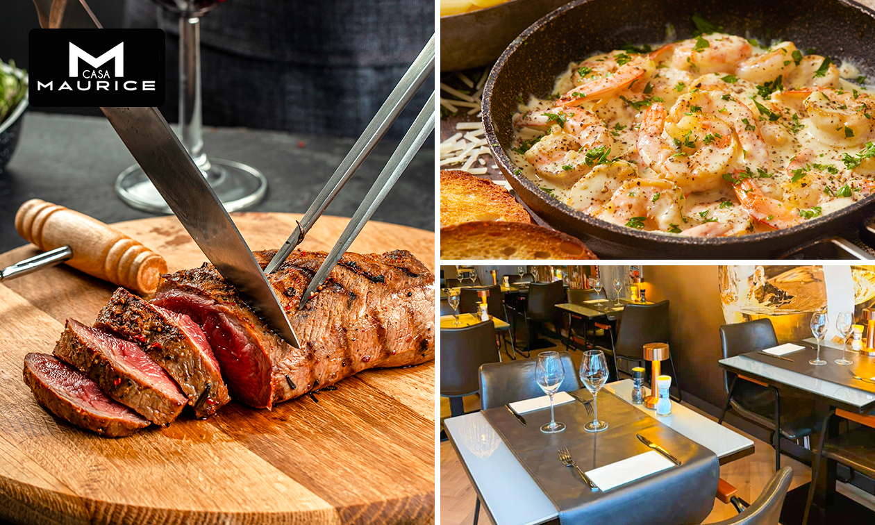 3-gangen keuzediner of -lunch bij Resto Casa Maurice