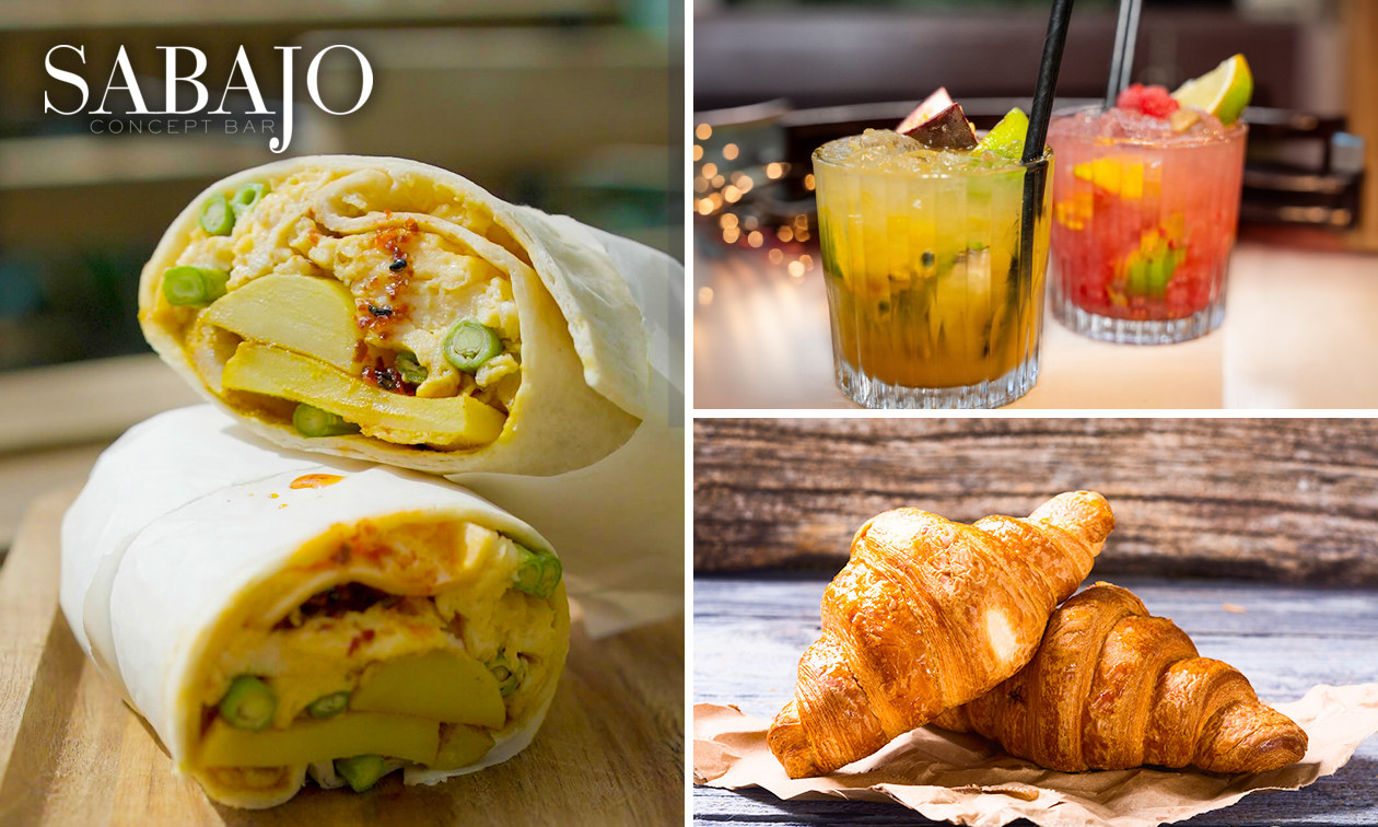 Lunchgerecht naar keuze + smoothie of mocktail bij Sabajo Concept Bar