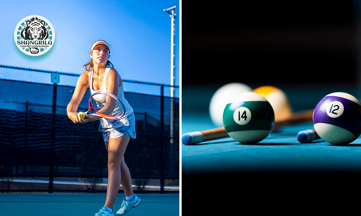 1 Stunde Billard oder Tennis