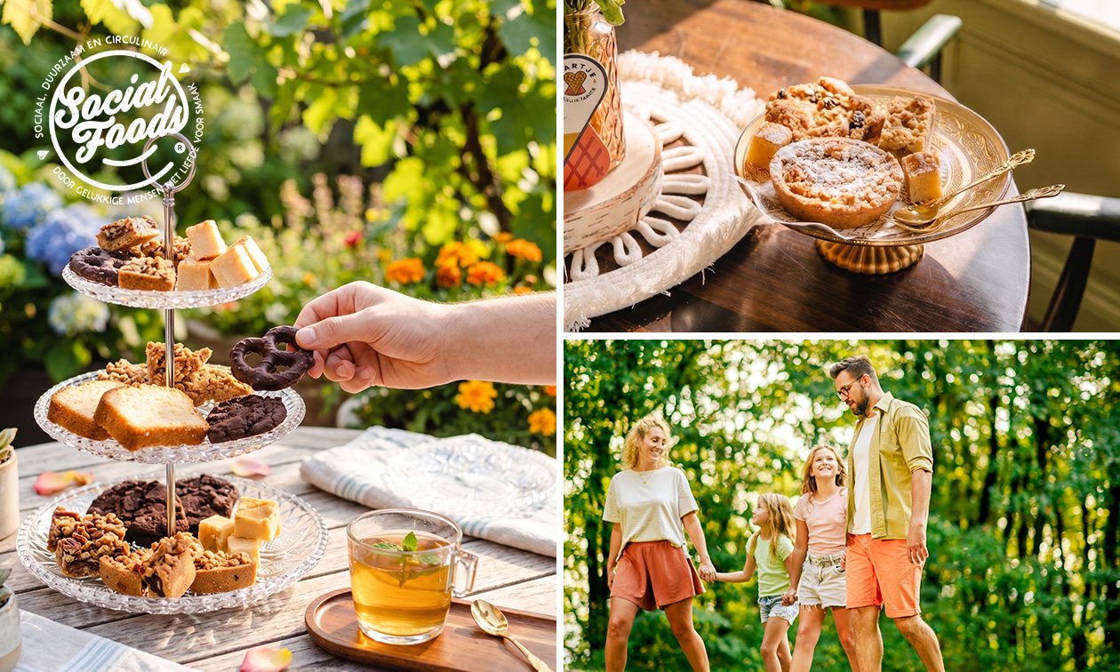 Wandelarrangement of high tea