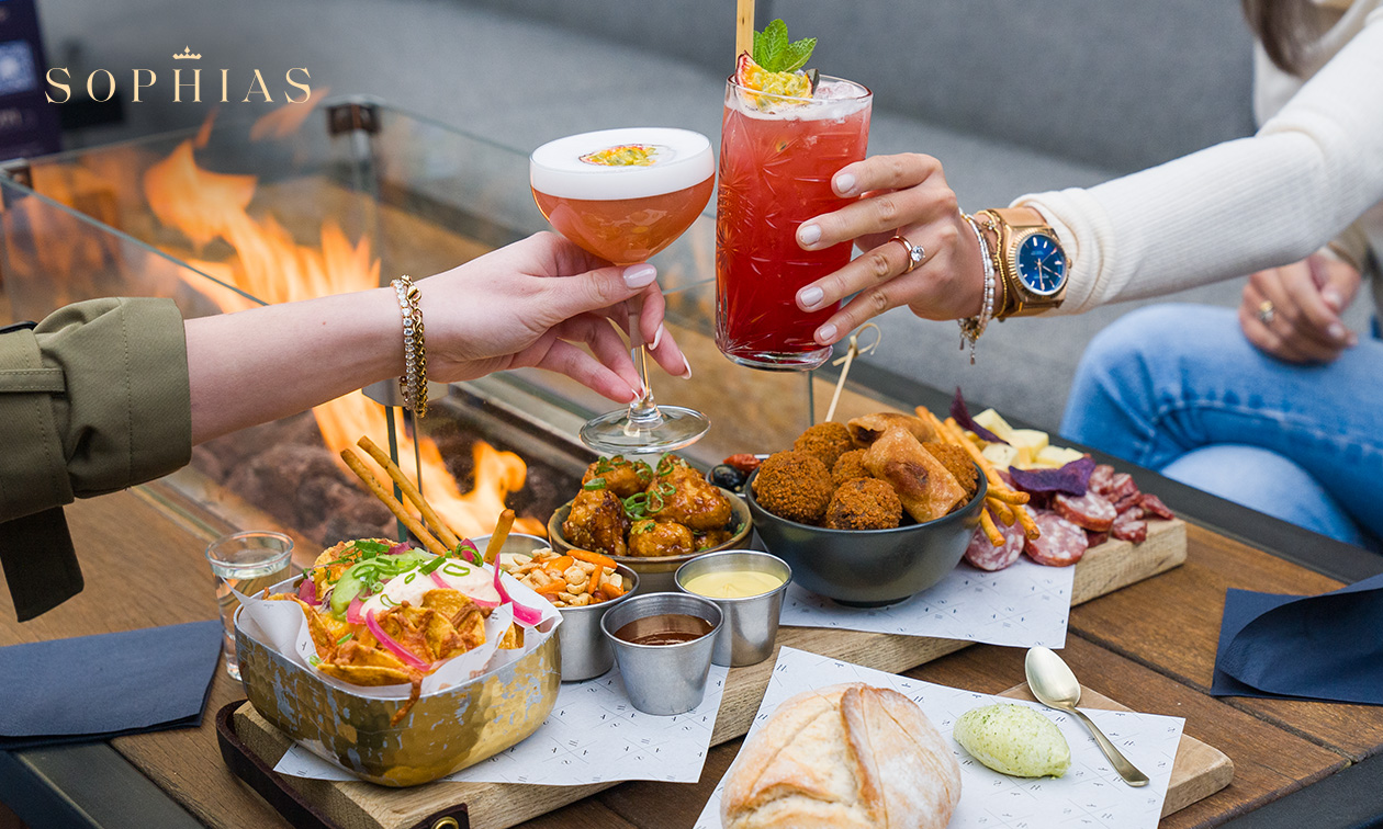 High cocktail + luxe happerijplank bij Sophias