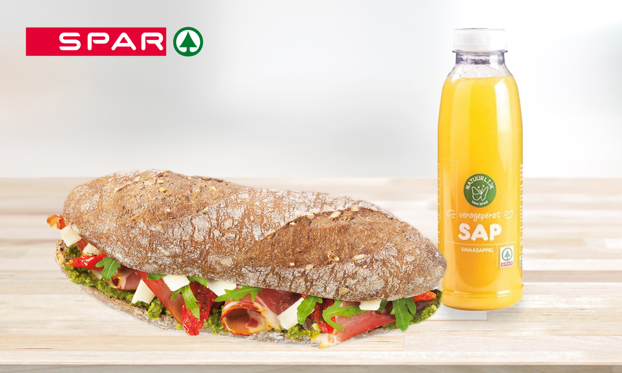 Broodje + smoothie of milkshake naar keuze voor afhaal bij SPAR