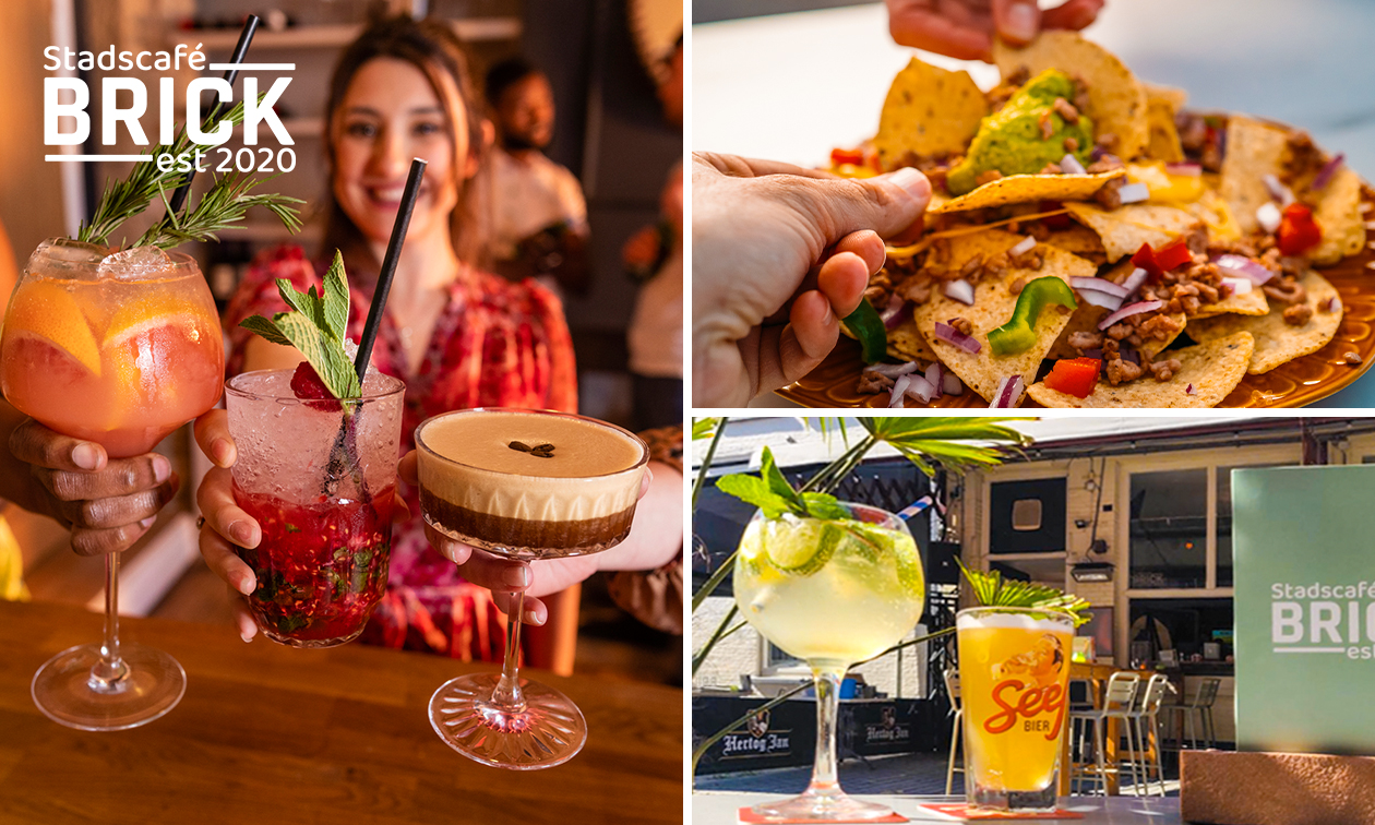 Cocktail- of speciaalbierproeverij + nacho's bij Stadscafé Brick in hartje Tilburg