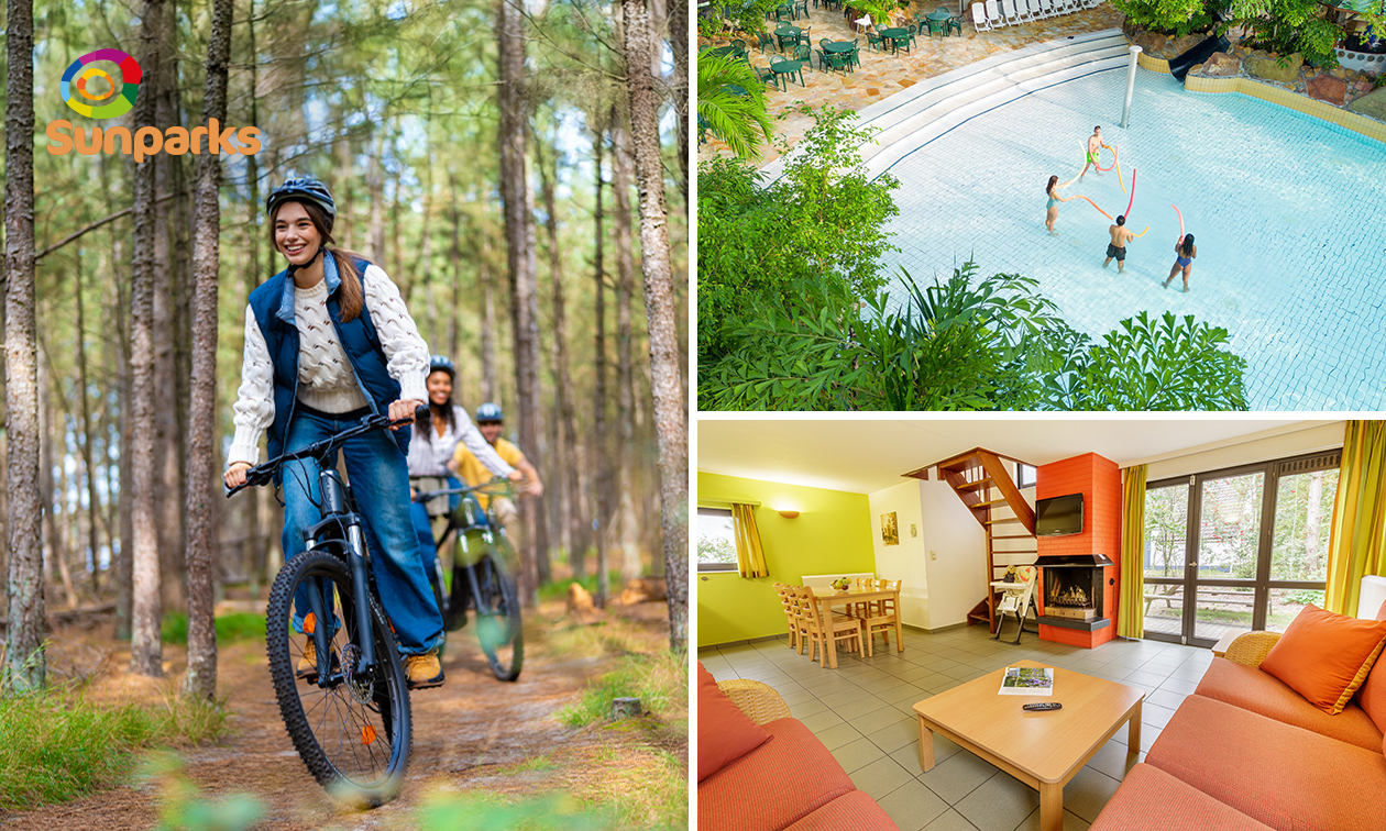 Overnachtingen voor 4 tot 8 personen bij Sunparks Kempense Meren